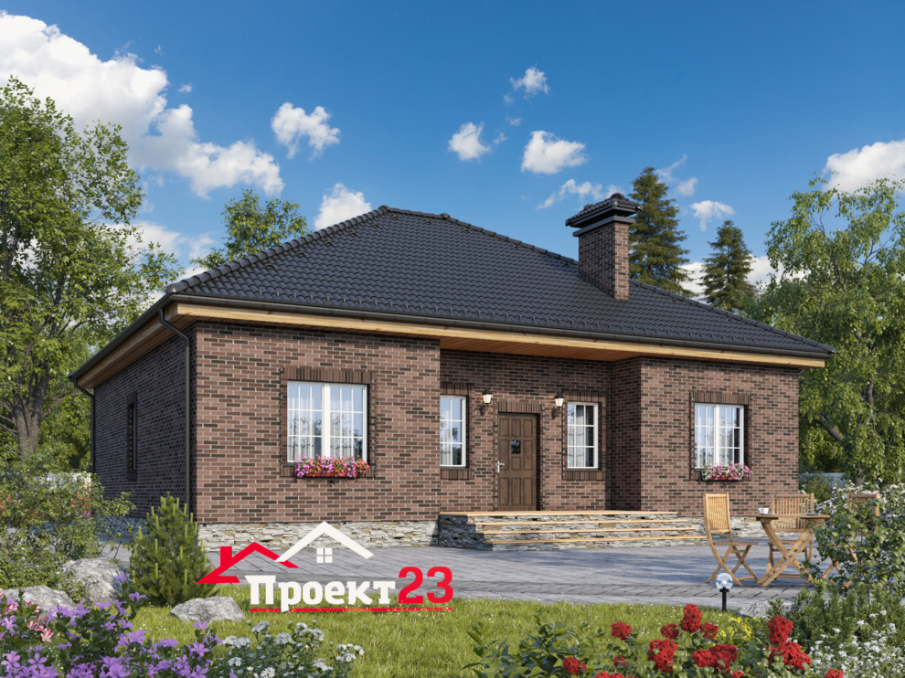 Обложка проекта: Проект 271 Одноэтажный дом с тремя спальнями