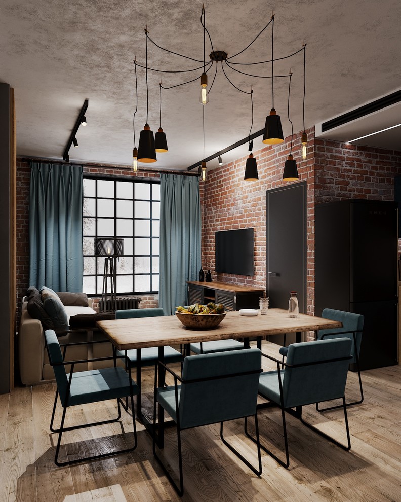 3D проект квартиры-студии 55 м.кв.