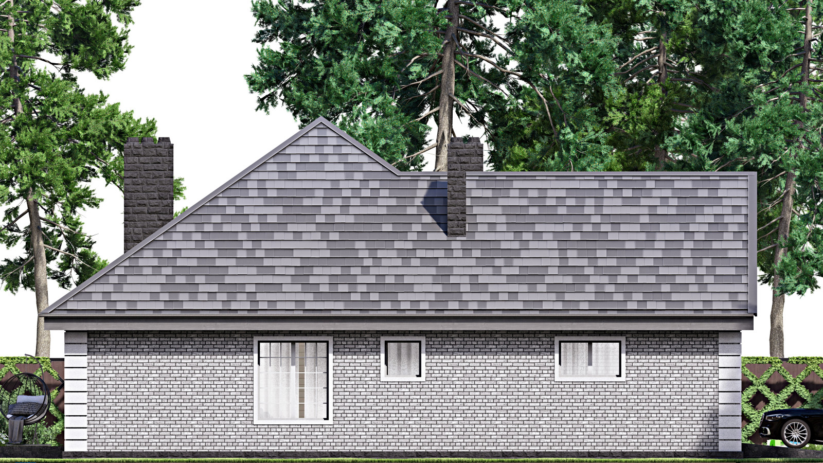 Проект одноэтажного дома 18х17м S203м2 F-16730