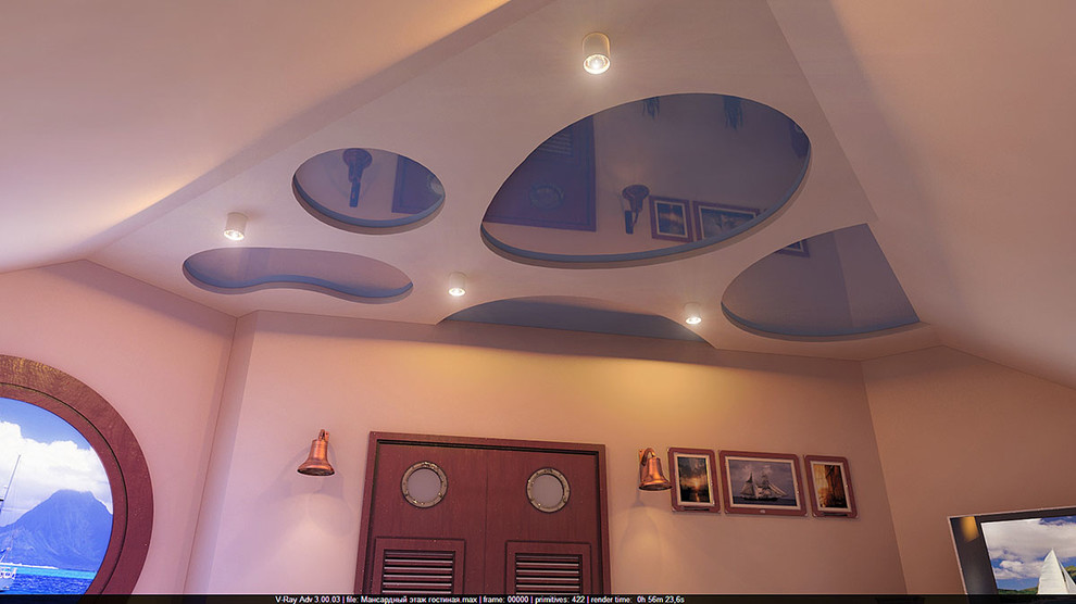 Интерьер мансардного этажа