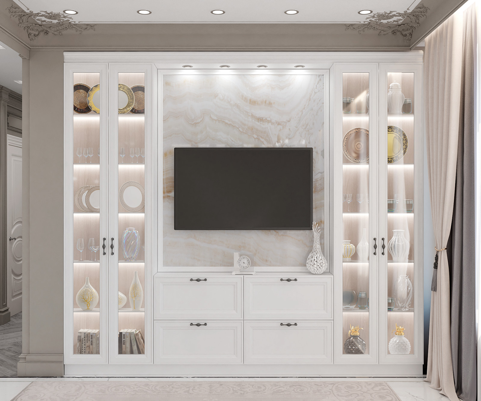 Обложка проекта: Гостиная в современном стиле в ЖК "Сердце Столицы"