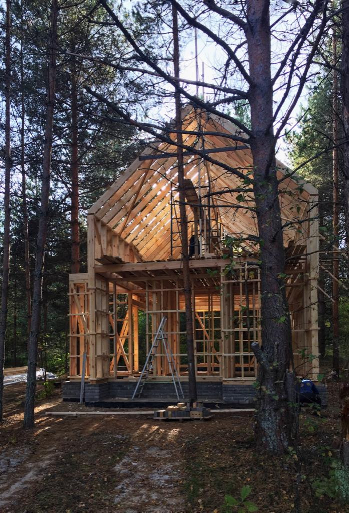 Обложка проекта: Фото процесса строительства частного дома