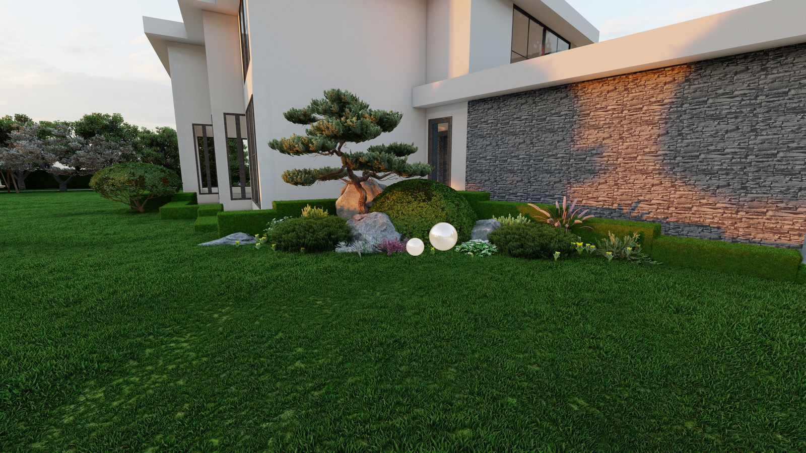 Лаконичный сад. КП Райт Вилладж