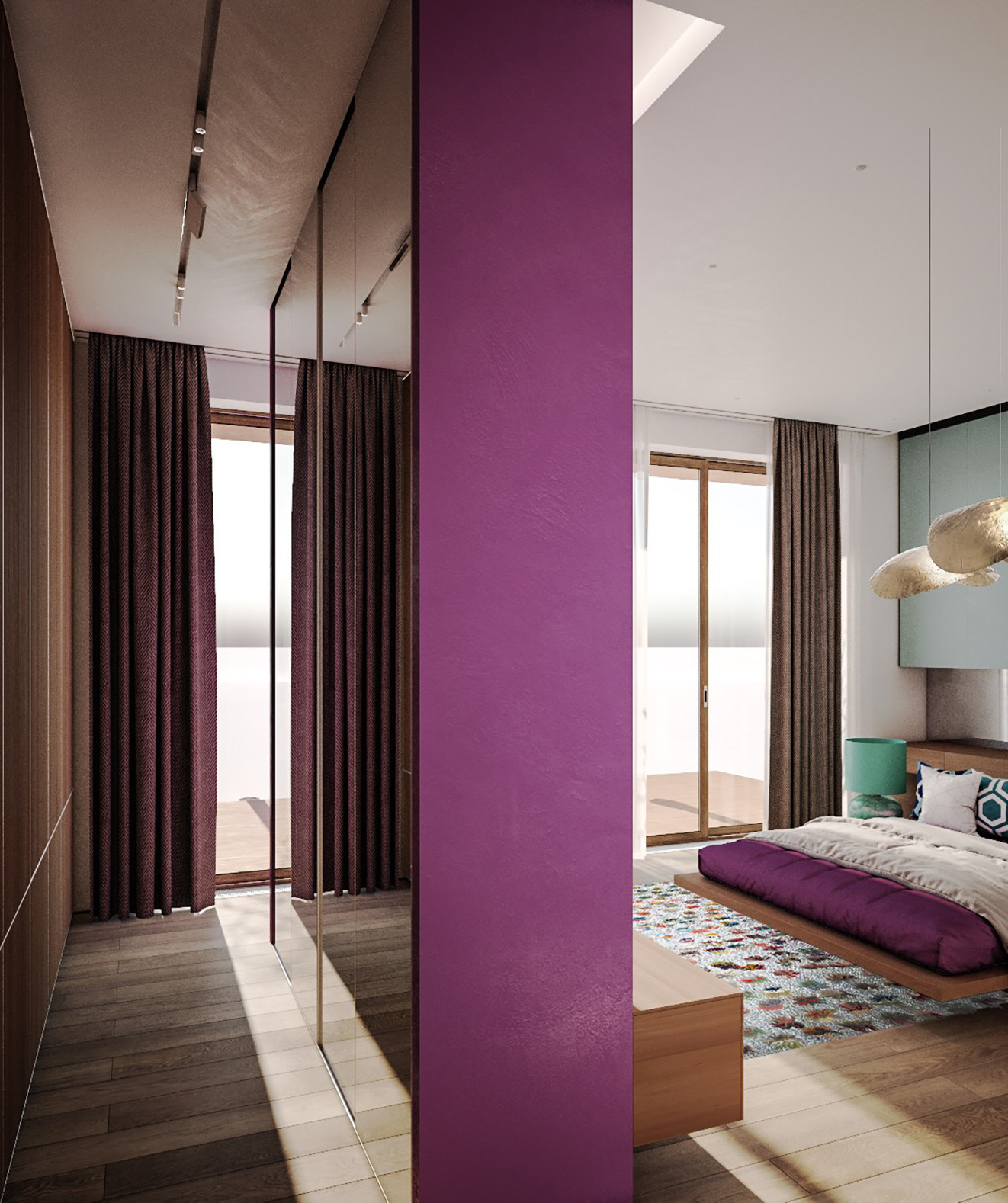 Спальня. Таунхаус в ЖК "Парк Авеню"