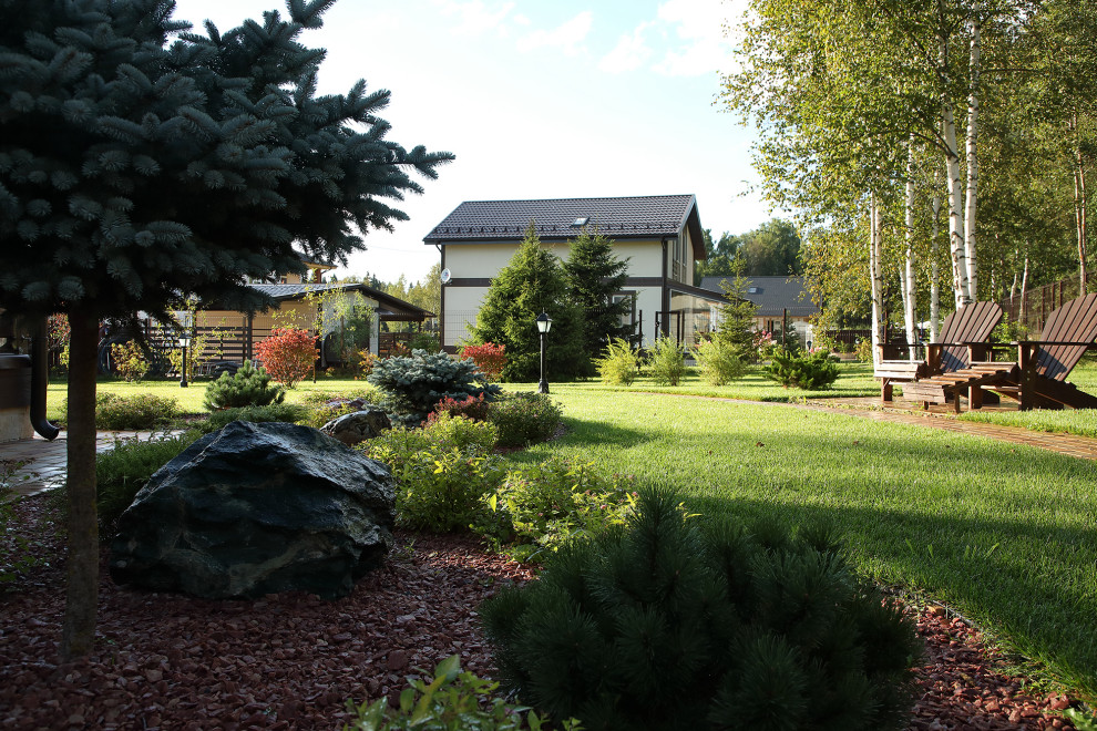 КП Никольское Лесное. Ландшафт, Автоматический полив. Рокарий.