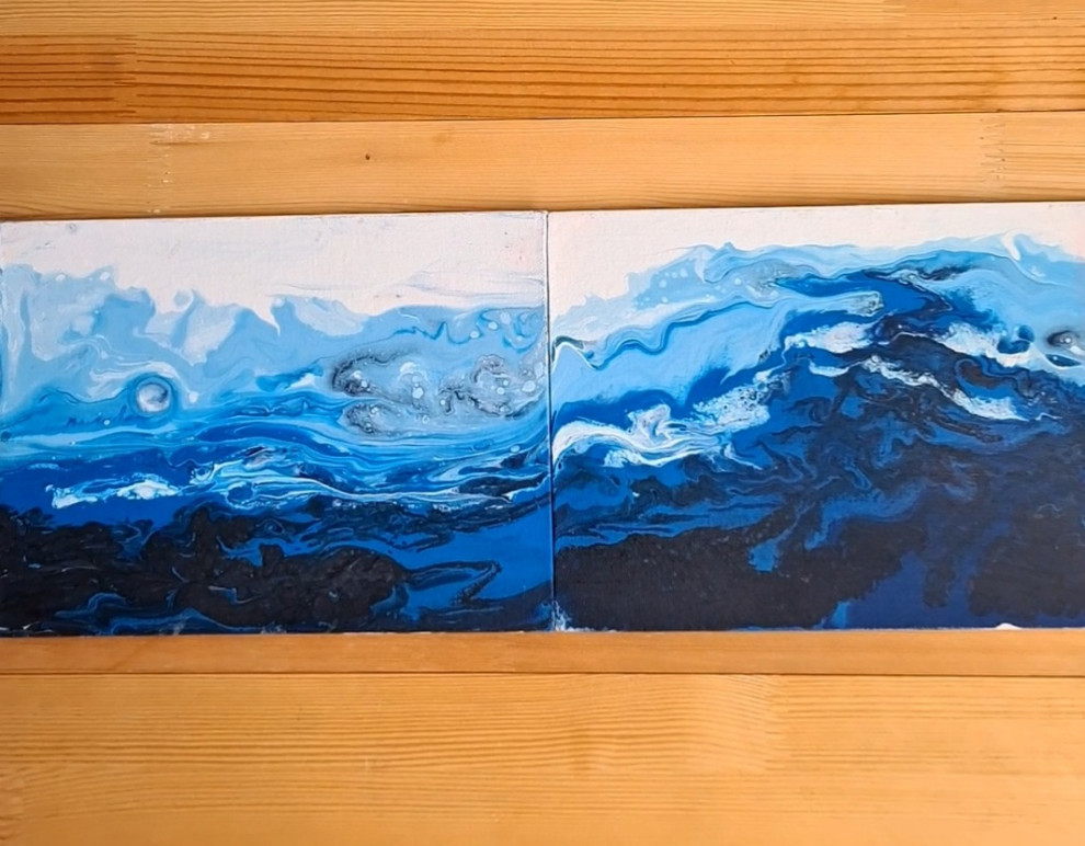 Обложка проекта: Картина абстракция - дуэт. INSPIRATION