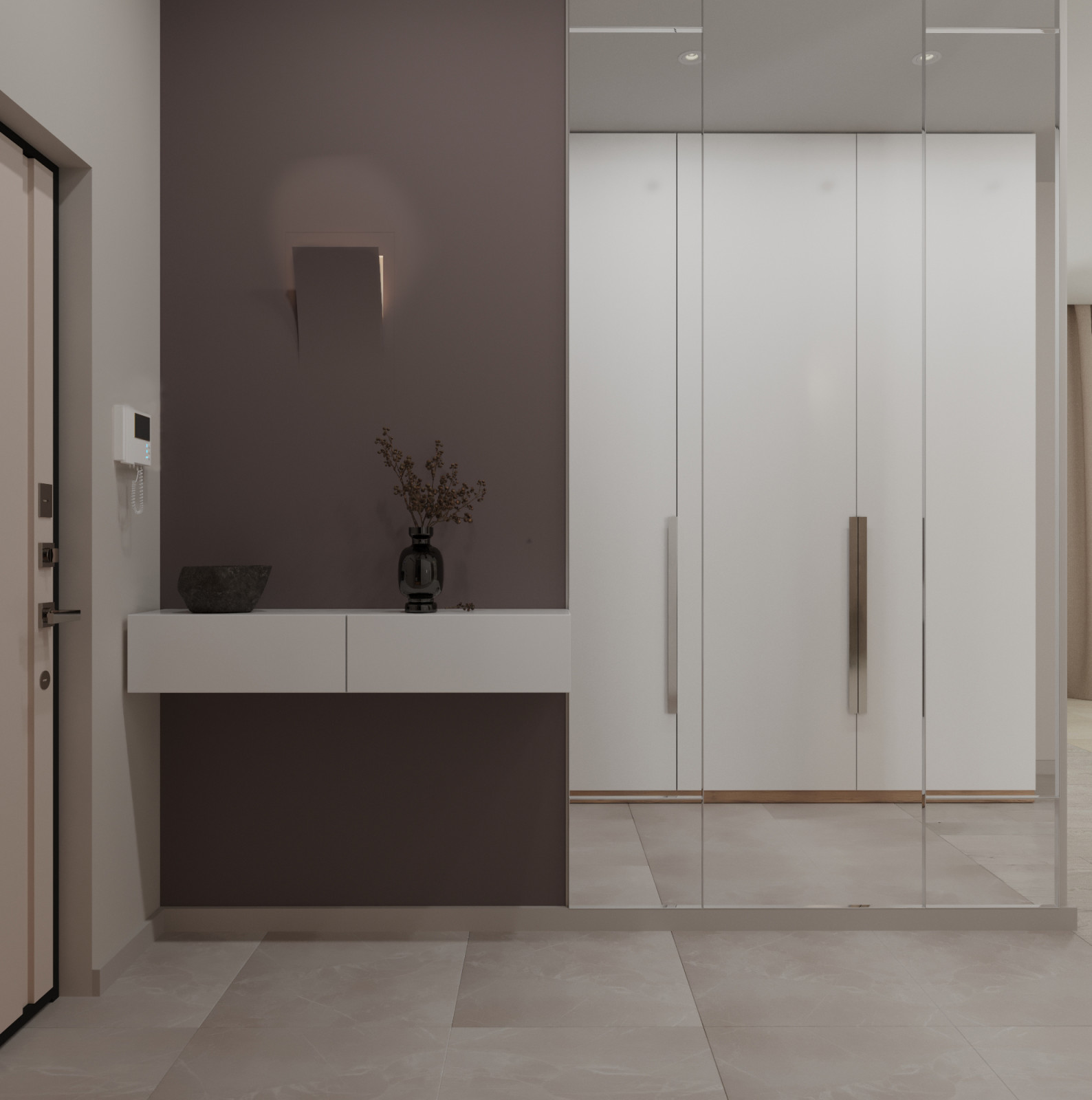 Просторная квартира в пастельных тонах