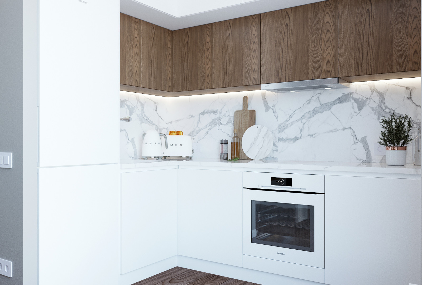 Квартира-студия в светлых тонах