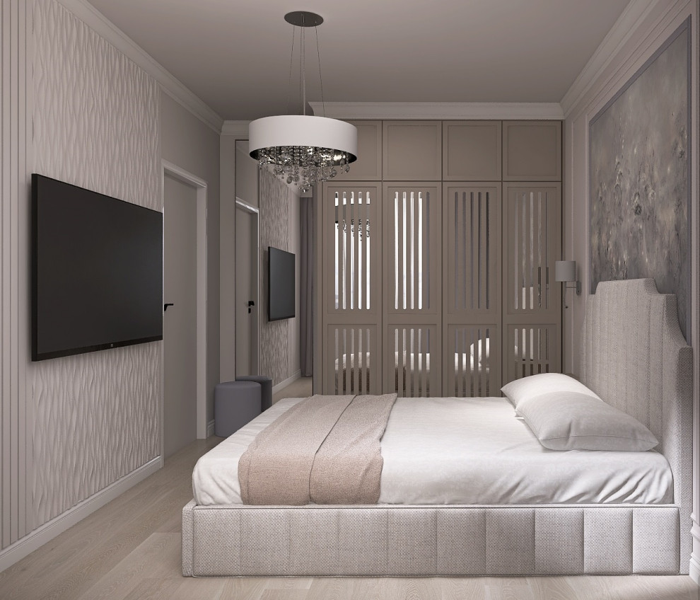 Однокомнатная квартира в современном стиле с элементами неоклассики