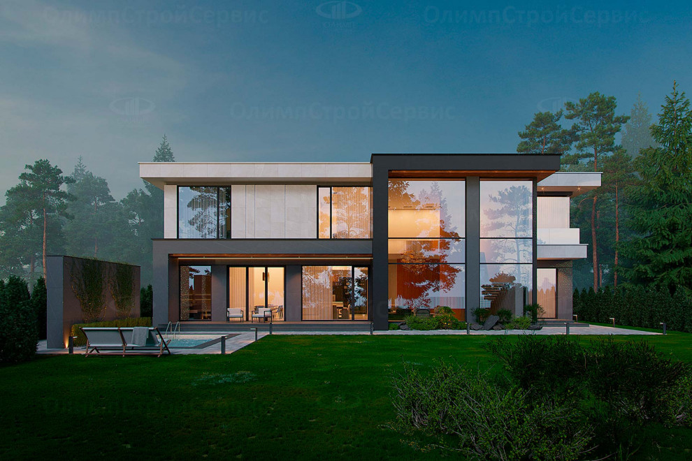 Современный дом «Бремор» с плоской крышей
