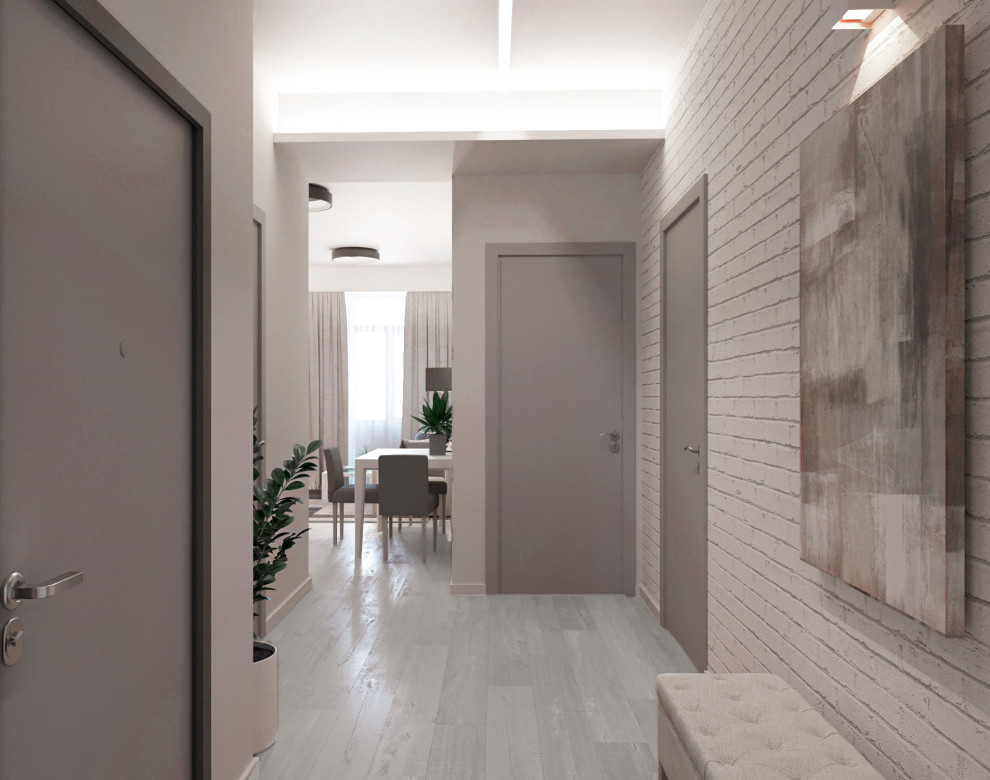 Визуализация проекта квартиры 70 м2 в стиле "Минимализм"