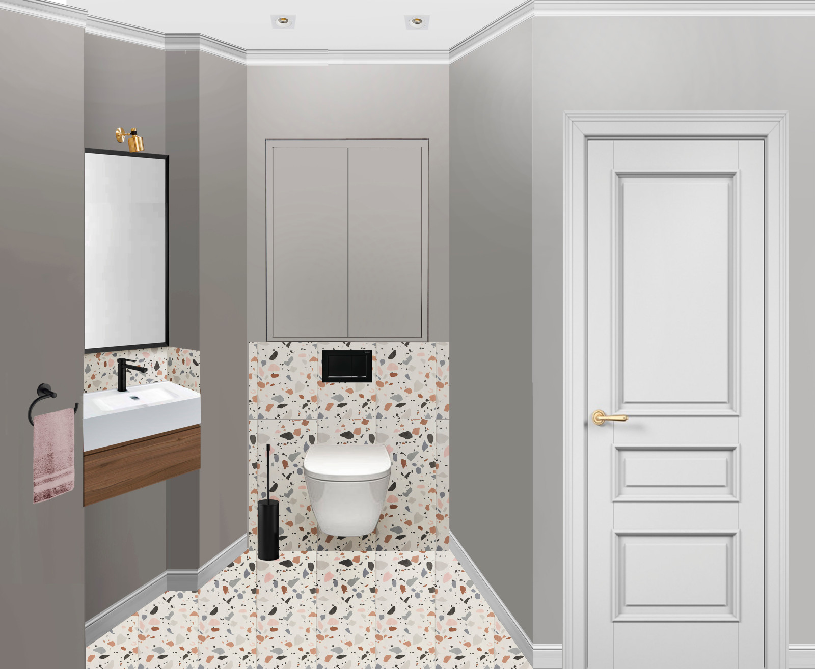 Обложка проекта: Визуализации - коллажи для проекта квартиры 62кв.м в сталинском доме г. Москва