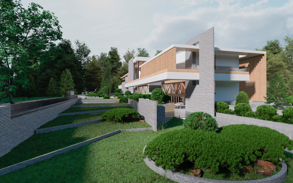 Дом парящий над рельефом 2700 м2