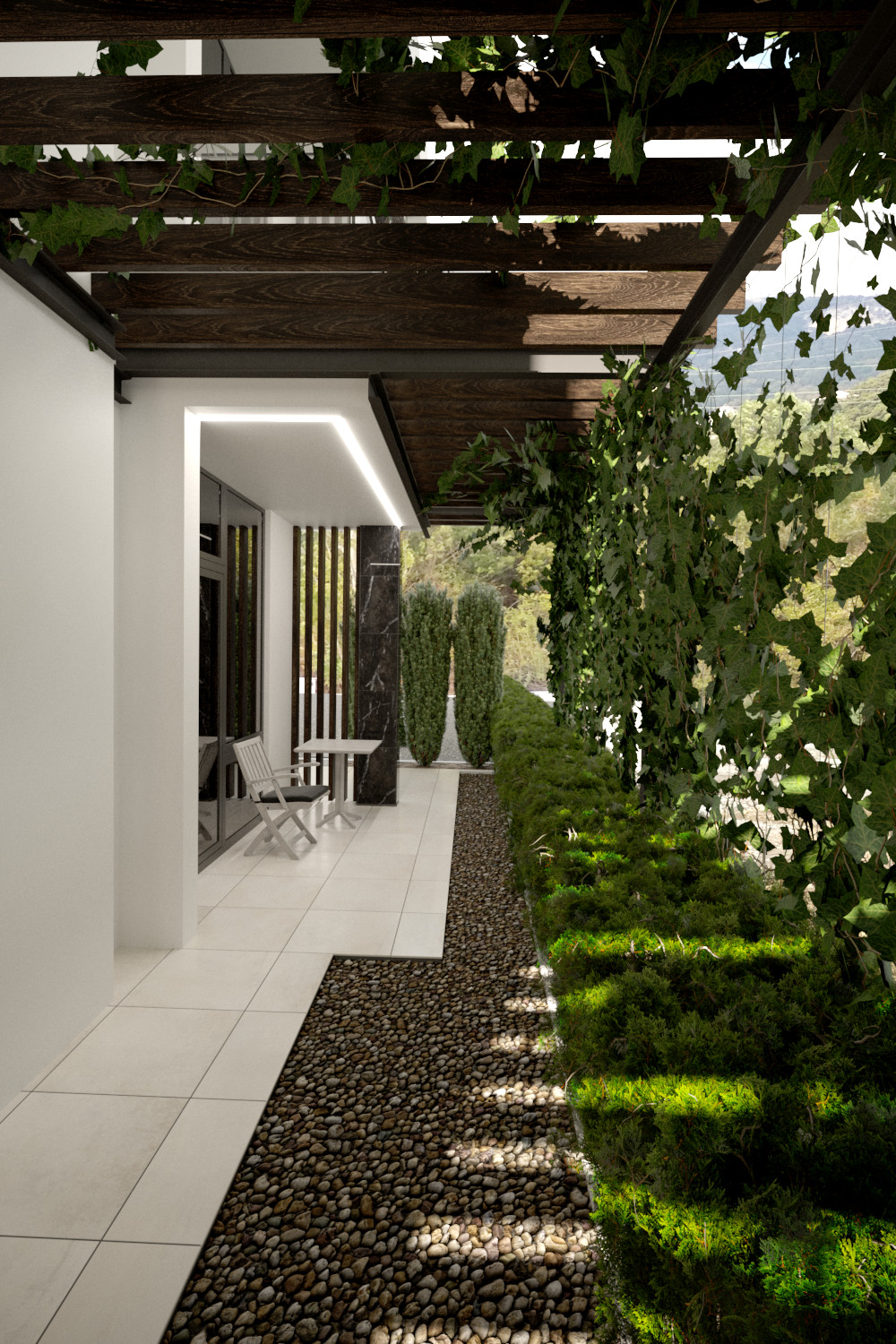 Проект благоустройства территории мини-отеля в Гурзуфе. Ландшафт