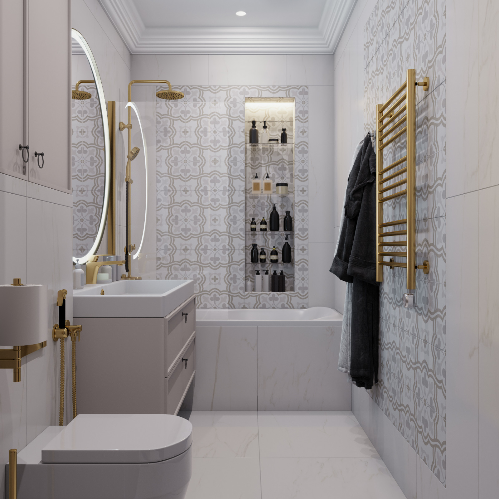 Современная квартира с элементами неоклассики