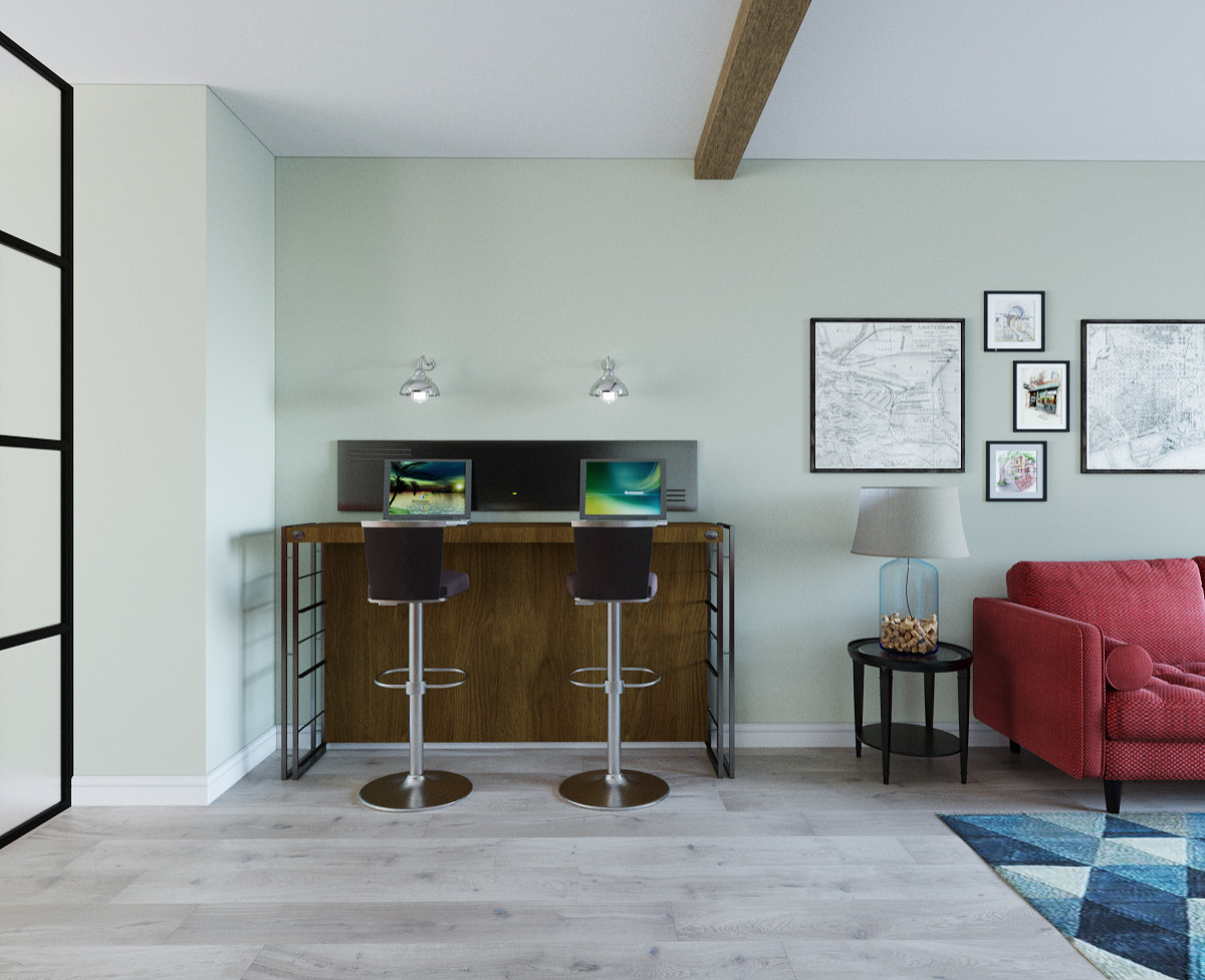 Лаундж хостела в исторической части Санкт-Петербурга