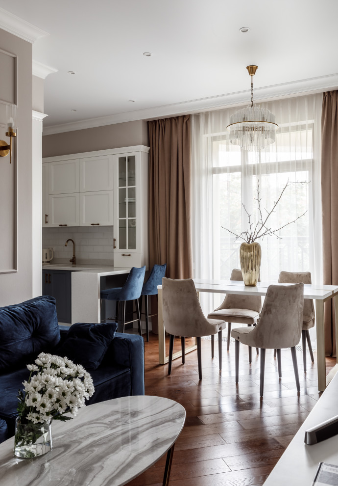 Квартира с синими акцентами