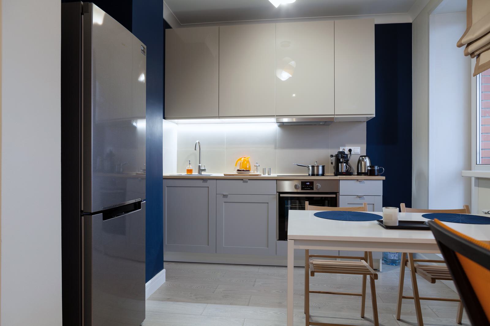 Дизайн квартиры студии 30 квм в Туле. Кухня