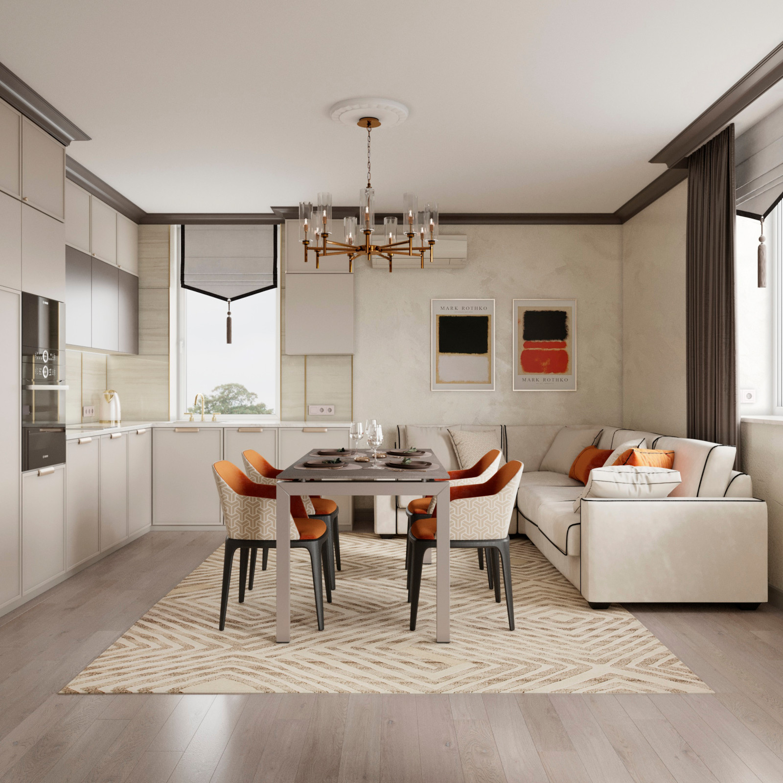 Дизайн-проект квартиры в ЖК "Европейский берег", г.Тюмень