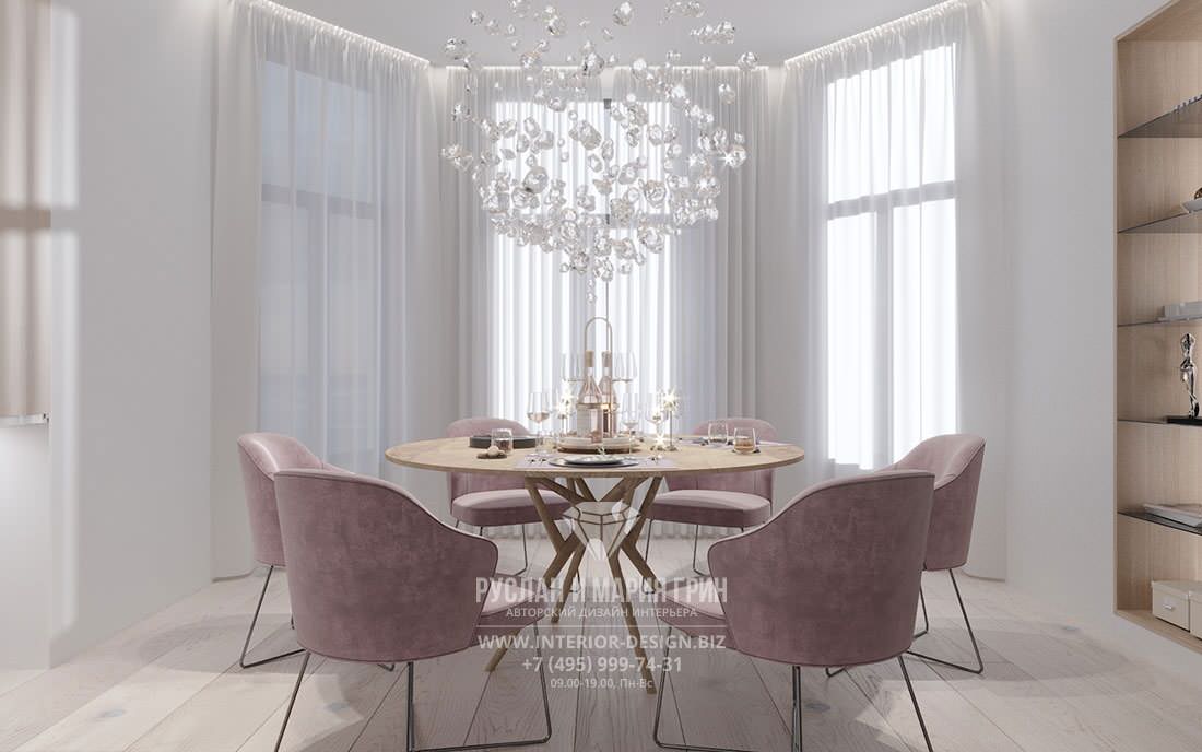 Дизайн интерьера кухни-столовой в современном стиле