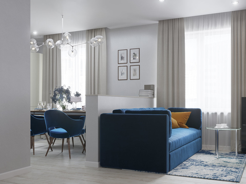 Объединенная кухня-гостиная