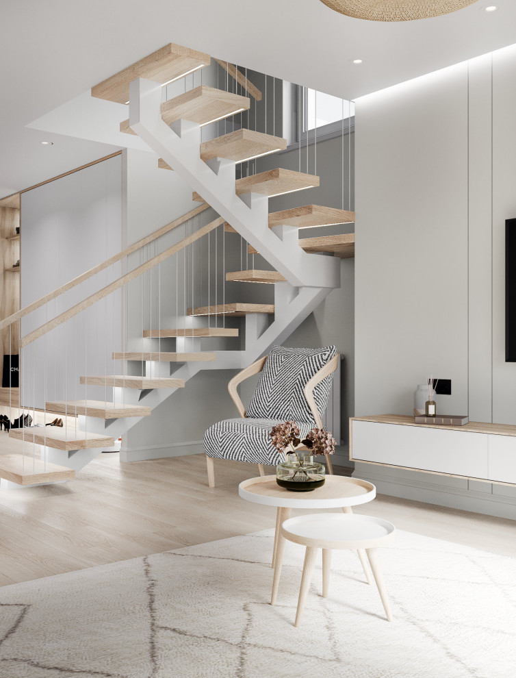 Дизайн проект двухуровневой светлой квартиры в таунхаусе в г. Гродно