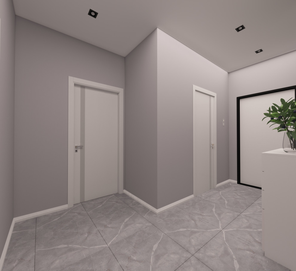 Дизайн прихожей в ЖК "Флотилия", г.Краснодар