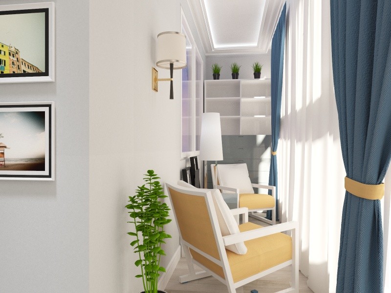 Проект совмещеной гостиной с кухней