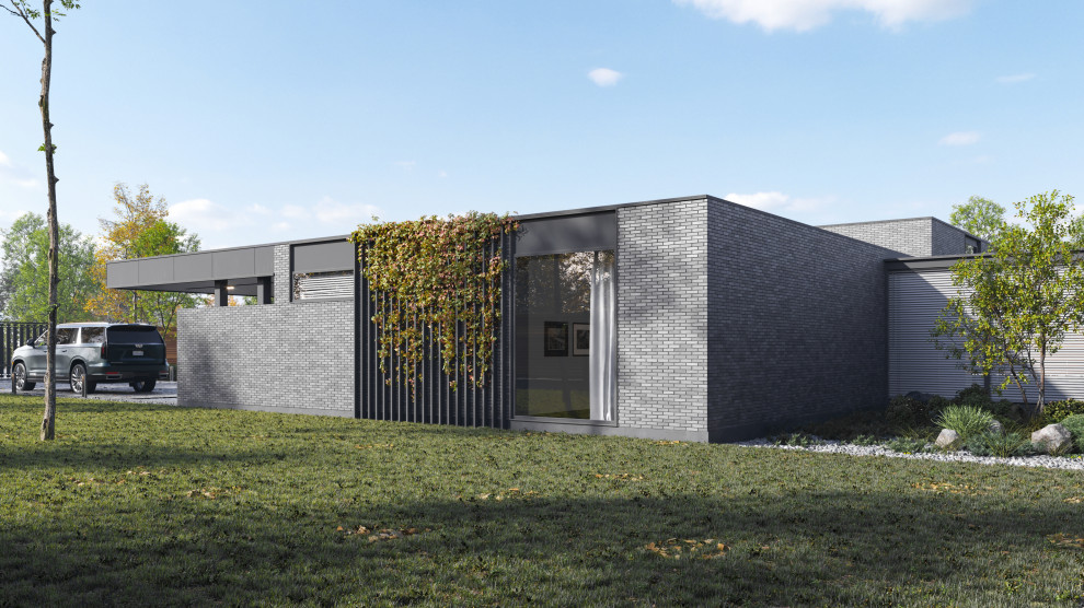 Одноэтажный дом в стиле минимализм 650 м.кв.