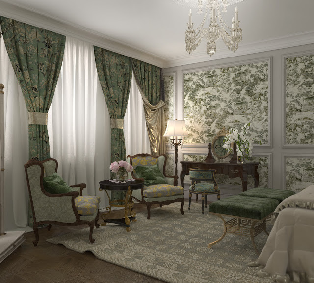 Interior design of Lux apartments of the Bariatinsky Palace