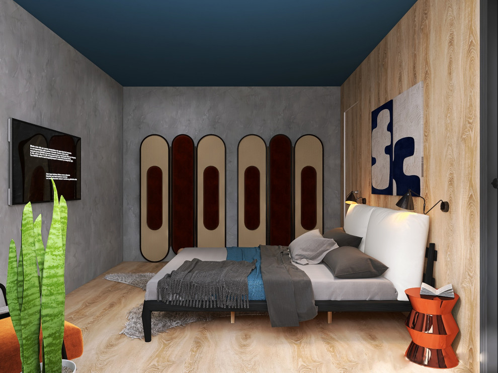 Обложка проекта: Дизайн спальни, совмещенной с санузлом, для молодого человека