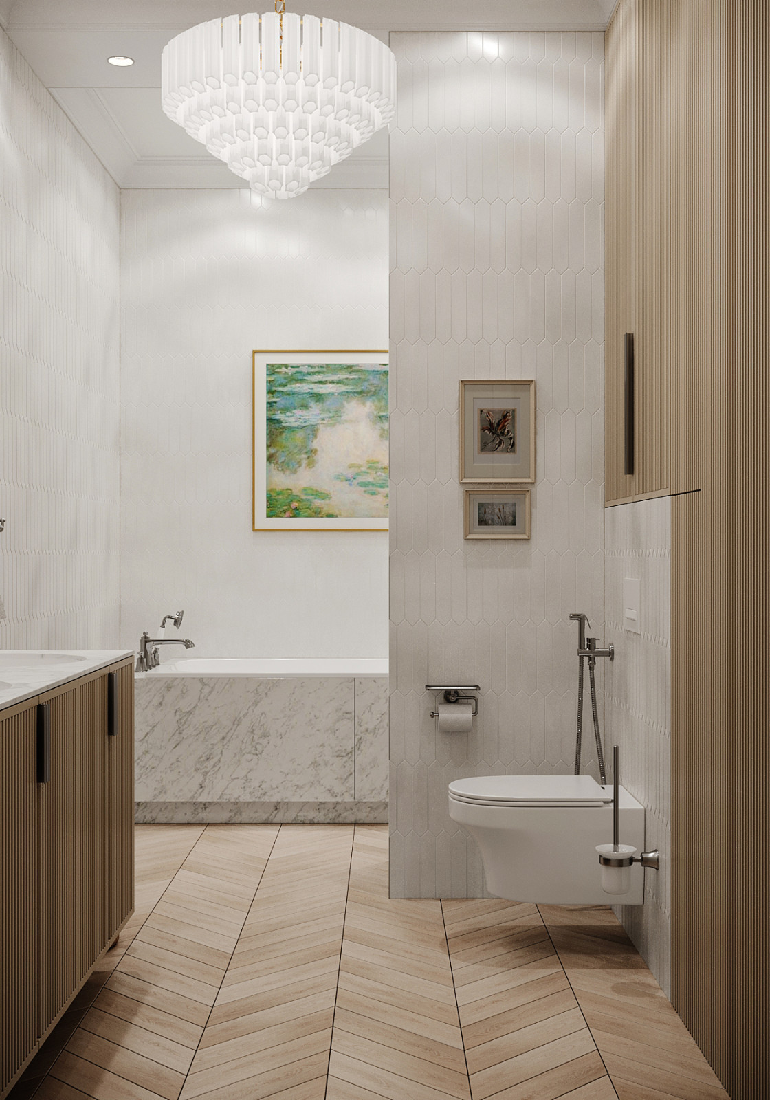 Светлая квартира с французским камином