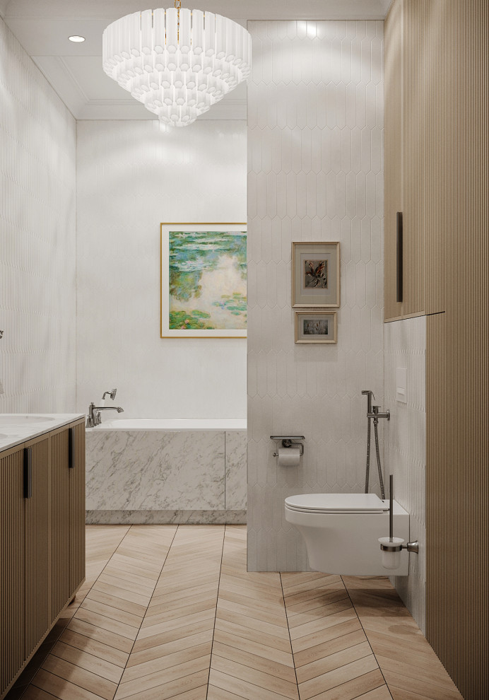 Светлая квартира с французским камином