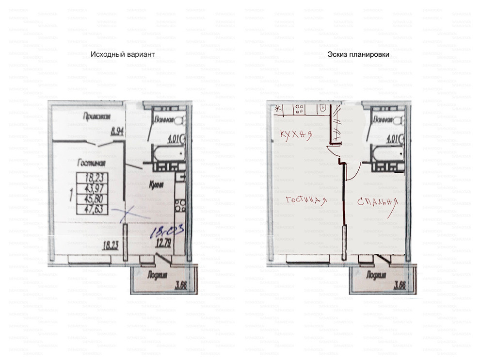 Идеи перепланировки для однокомнатных квартир