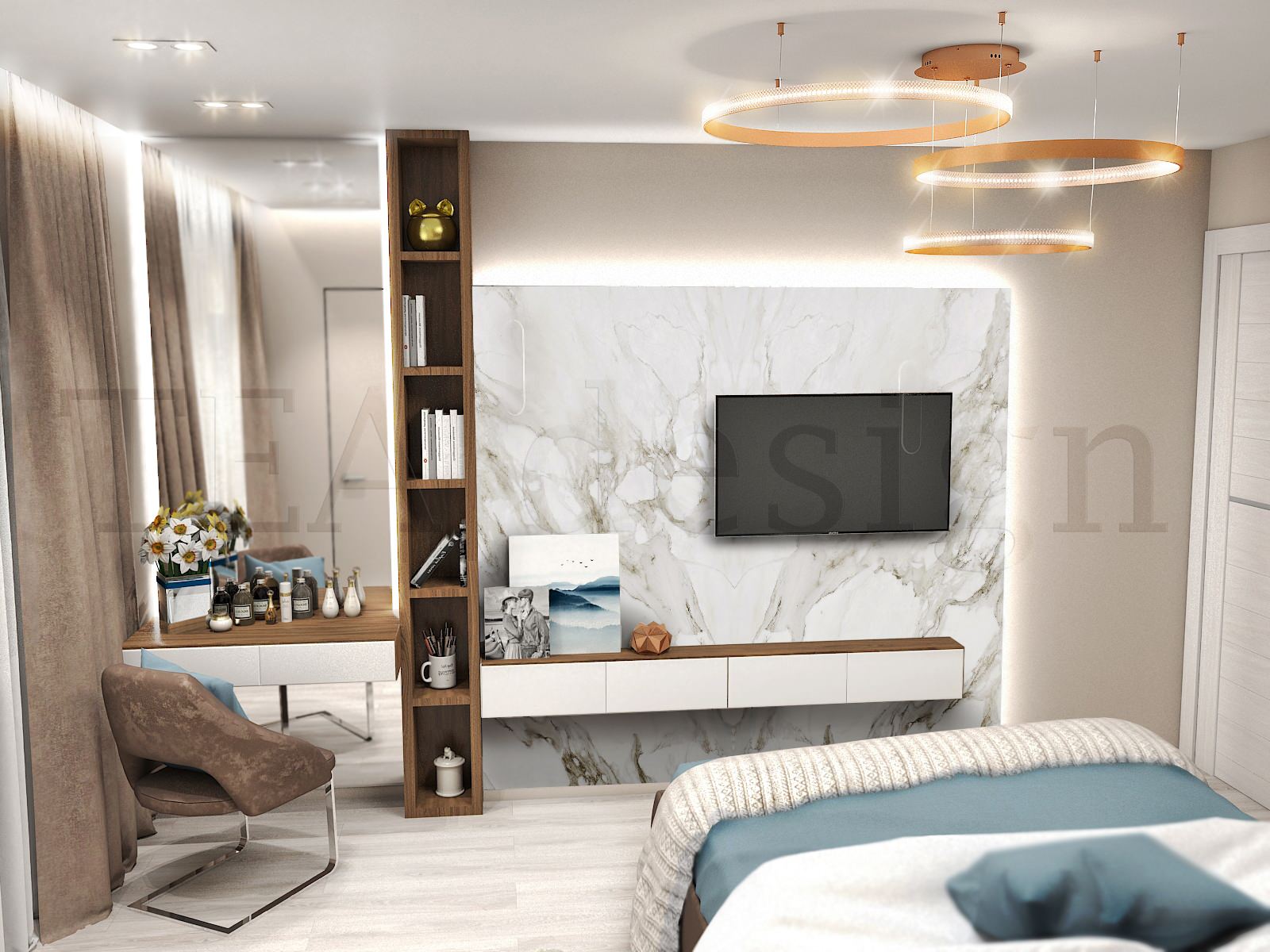 Спальня кофе с молоком )