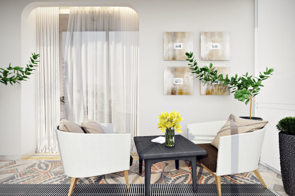 Дизайн спальни с мастер-санузлом в коттедже в современном авторском стиле