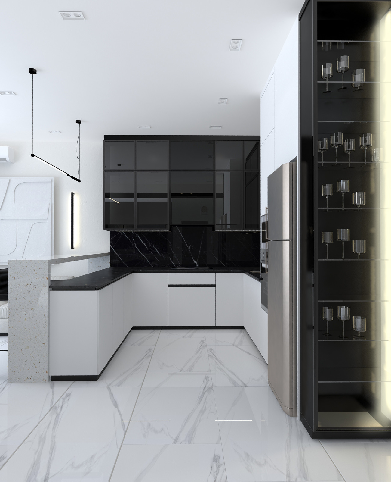 черно белый