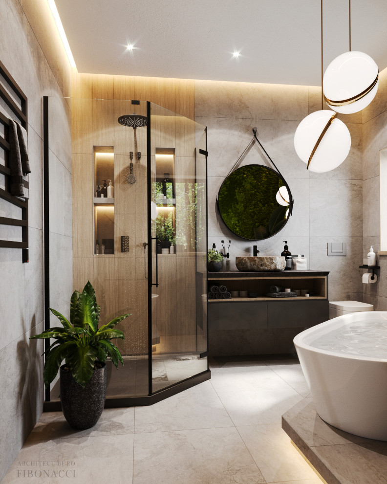 Проект ванной 9 м. кв