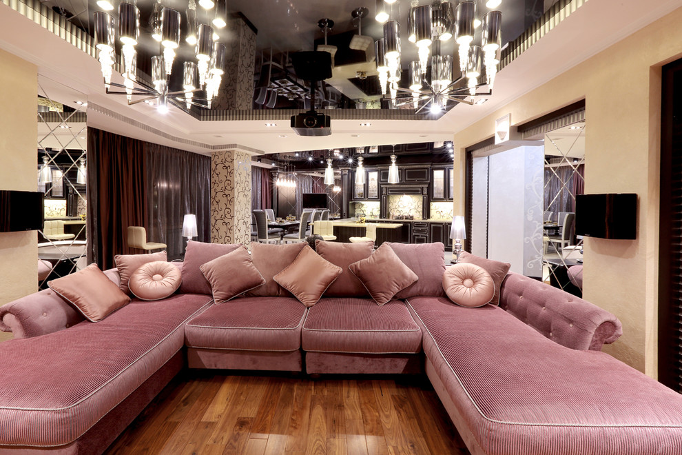 Гостиная-кухня-столовая