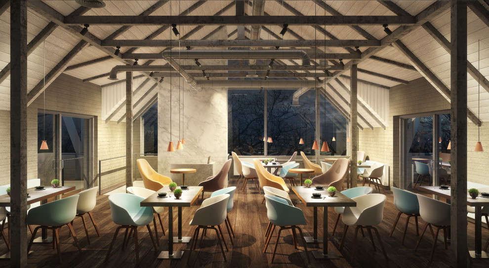 Дизайн интерьера кафе "Пион" в парке "Сокольники"