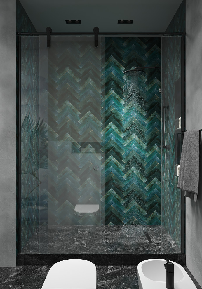 Ванная с цаплями