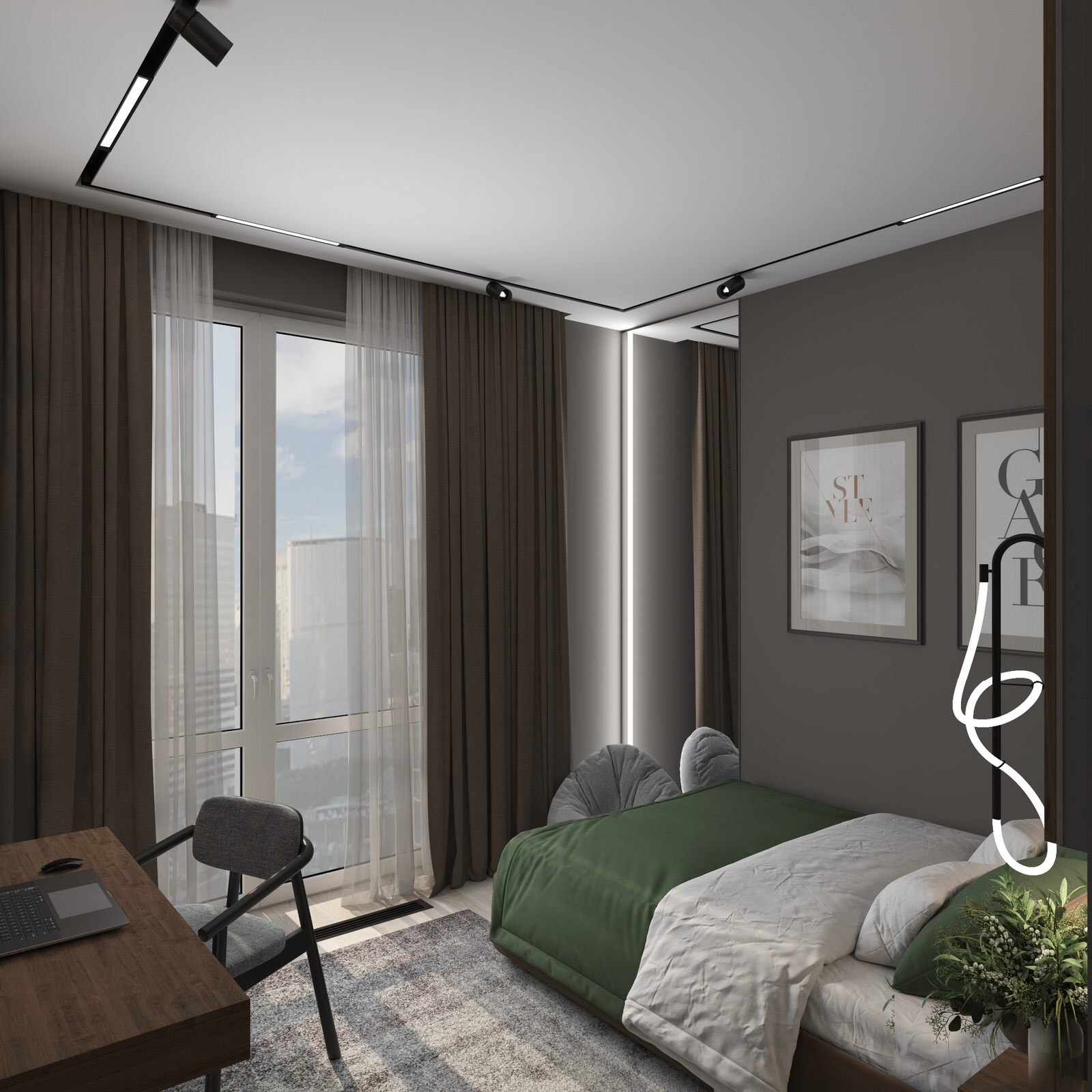 Пространство для семьи с двумя детьми. Москва, ЖК Западный порт