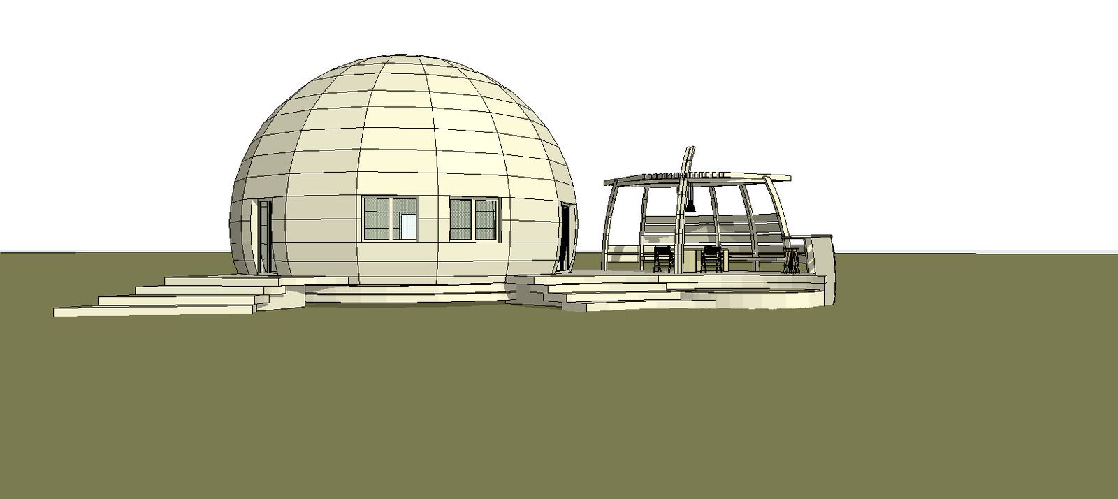 Необычная веранда (и терраса) к Необычному Дому (проект "Фазенда-лайф")