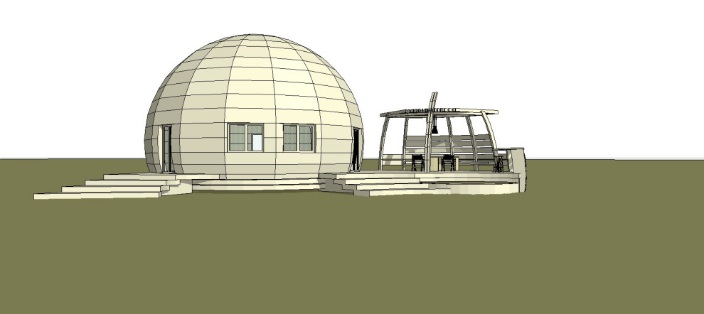 Необычная веранда (и терраса) к Необычному Дому (проект "Фазенда-лайф")