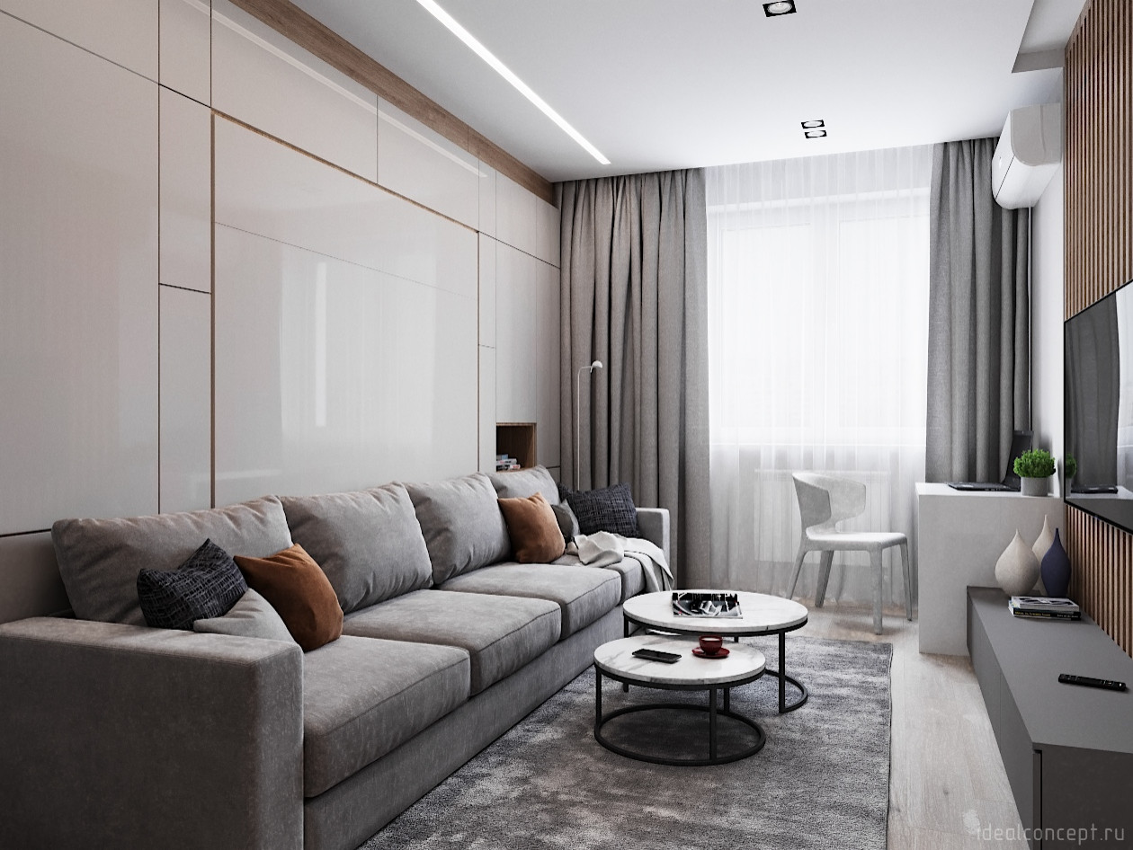 Теплый минимализм в ЖК Кутузов Град-1