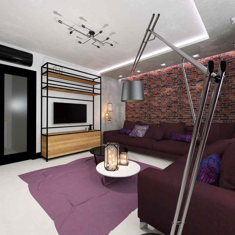 Дизайн кухни-гостиной в стиле LOFT