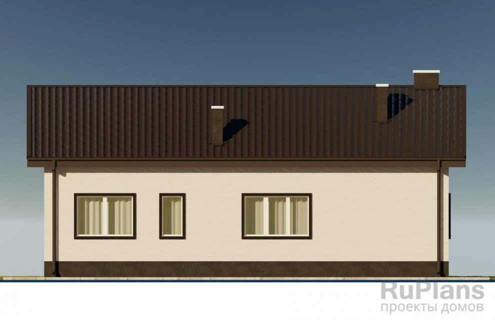 Rg5906 - Одноэтажный дом с тремя спальнями