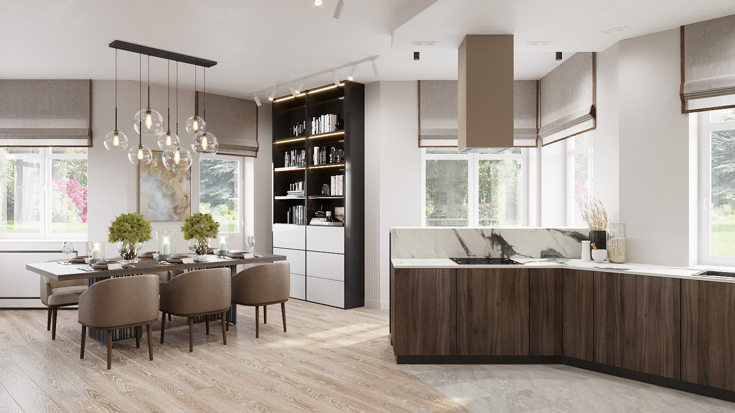 Интерьеры загородного дома в Подмосковье