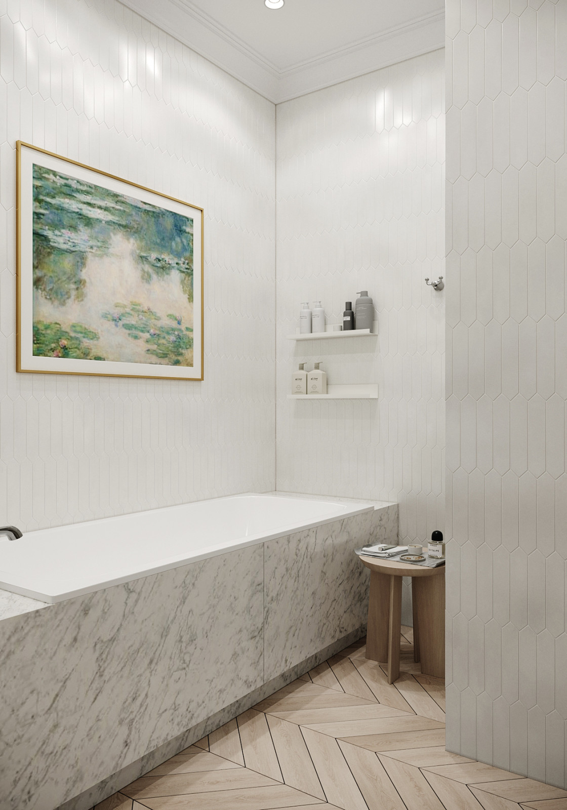 Светлая квартира с французским камином