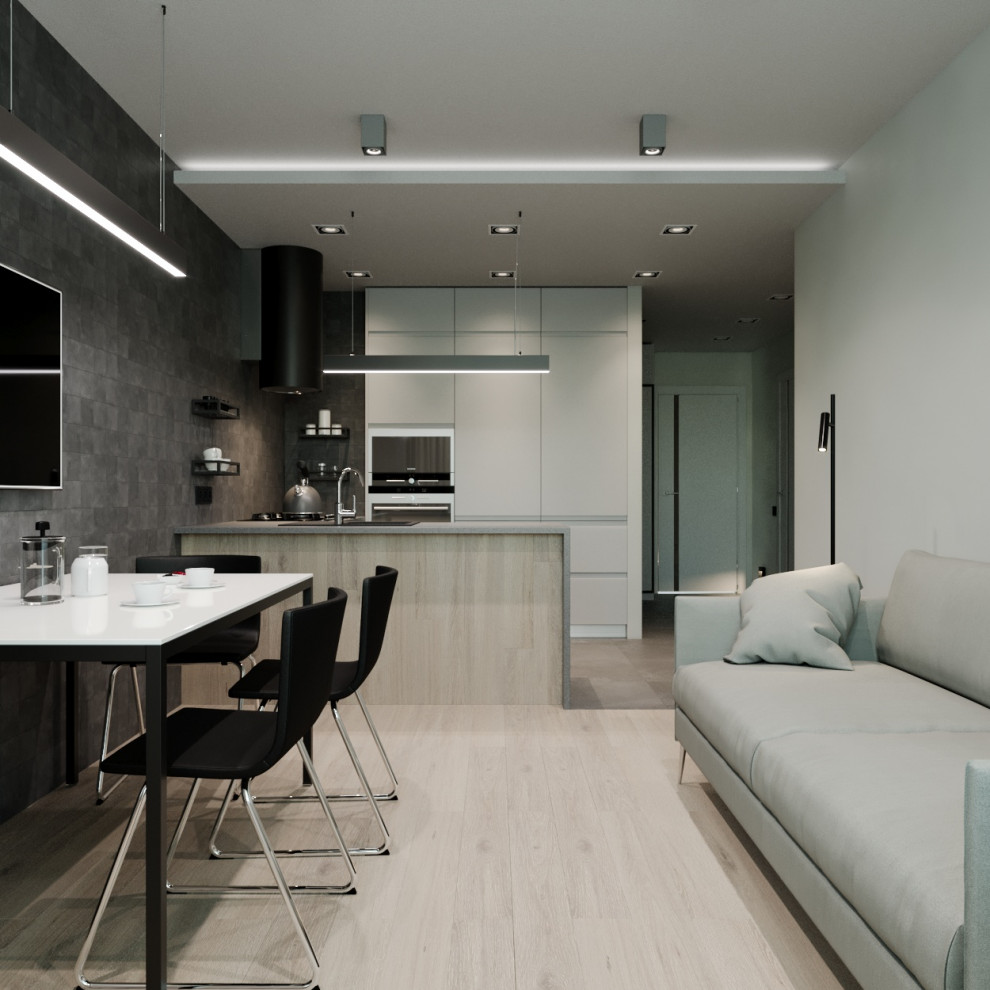 Современная кухня-гостиная